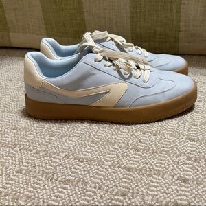 Dolce Vita Light Blue and Cream Sneakers